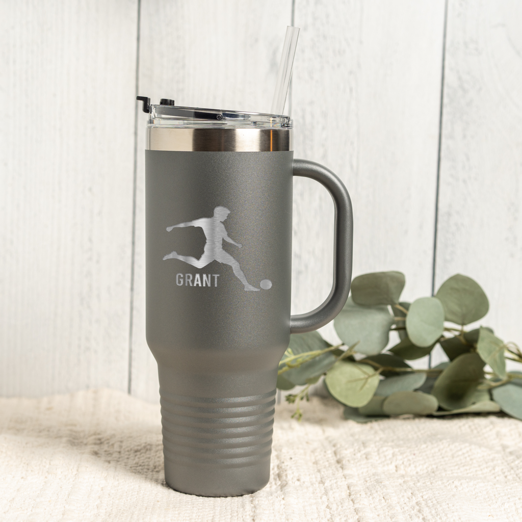 40oz Soccer Tumbler - Personalized Design