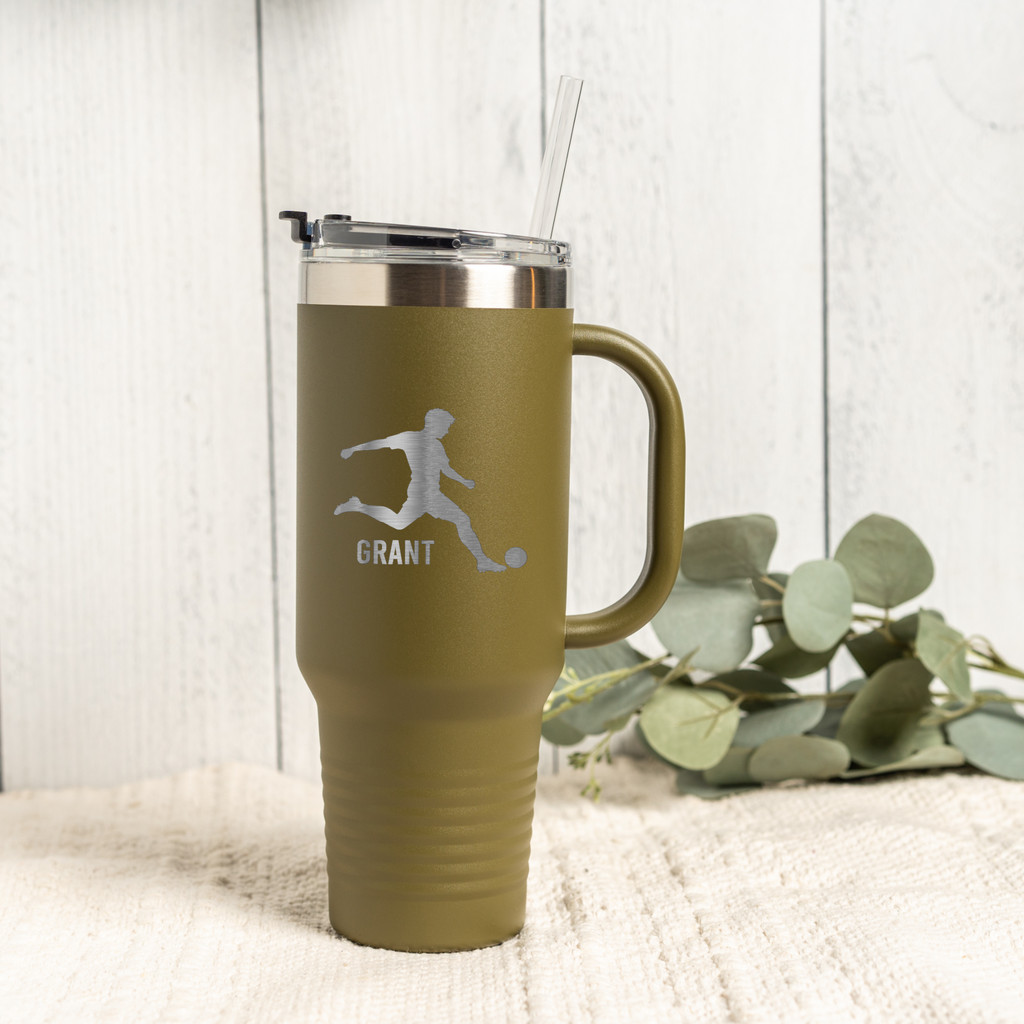 40oz Soccer Tumbler - Personalized Design
