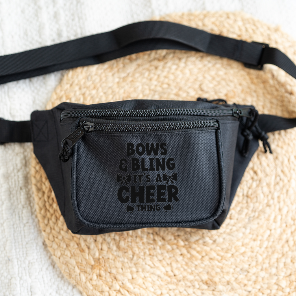 Bows and Bling its a Cheer Thing Cheer Team Gifts, Stylish Fanny Pack with Adjustable Strap For Cheer Teams, Cheer Gifts