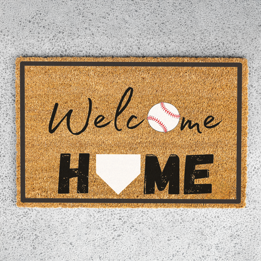 Welcome Home Baseball Doormat