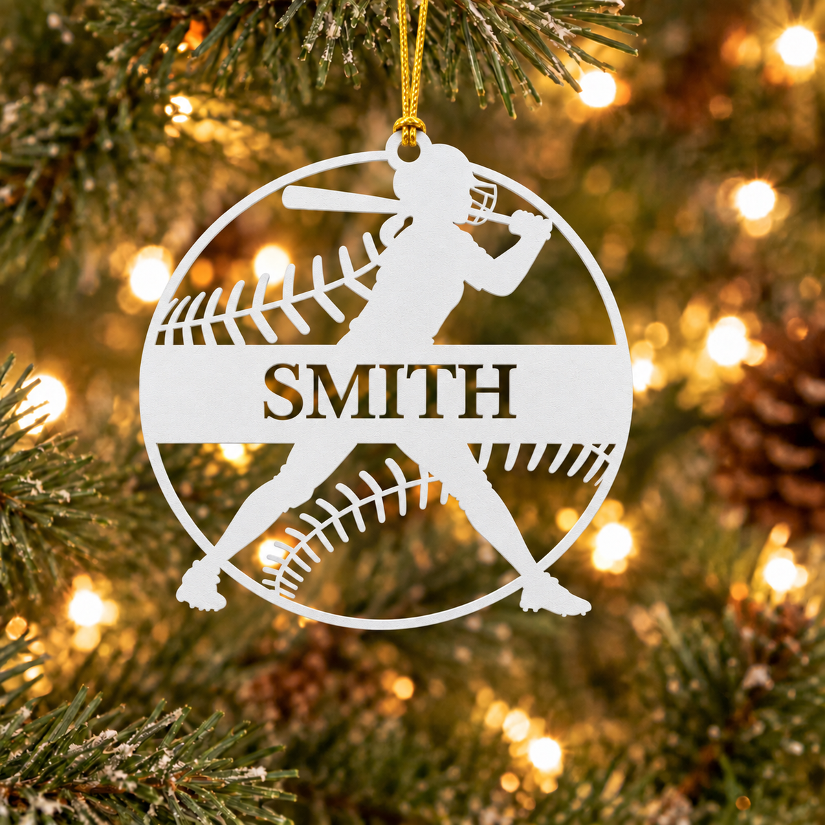 Personalized Baseball Metal Ornament