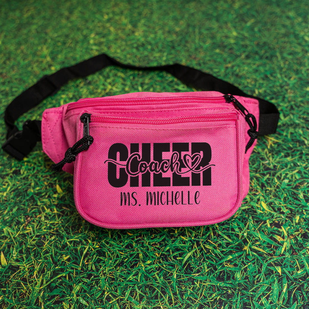 Personalized Cheer Coach Stylish Fanny Pack with Adjustable Strap, Perfect for Cheer Coaches, Custom Cheer Fanny Pack