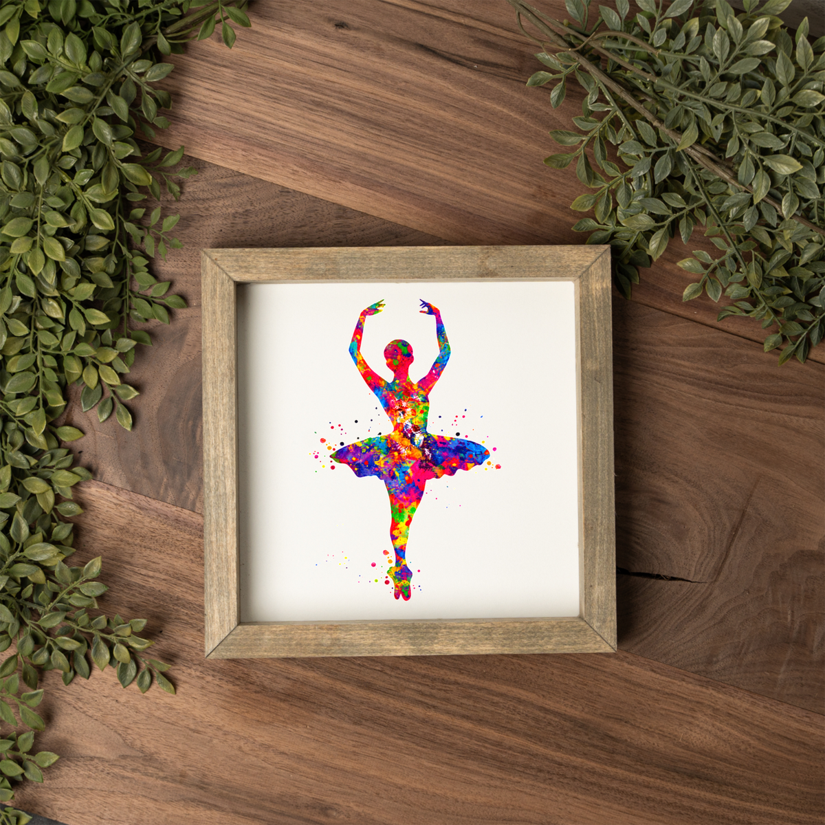 Ballerina Wall Art, Colorful Ballet Dancer Sign, Ballet Room Decor, Dancer Gift, Dance Studio Decor, Girls Ballet Bedroom Wall Art