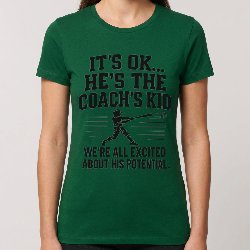 Coach's Kid Baseball Shirt, Funny Baseball Mom Tee, Baseball Coach Family Shirt, Youth Sports Humor Tee, Baseball Game Day Gift for Mom