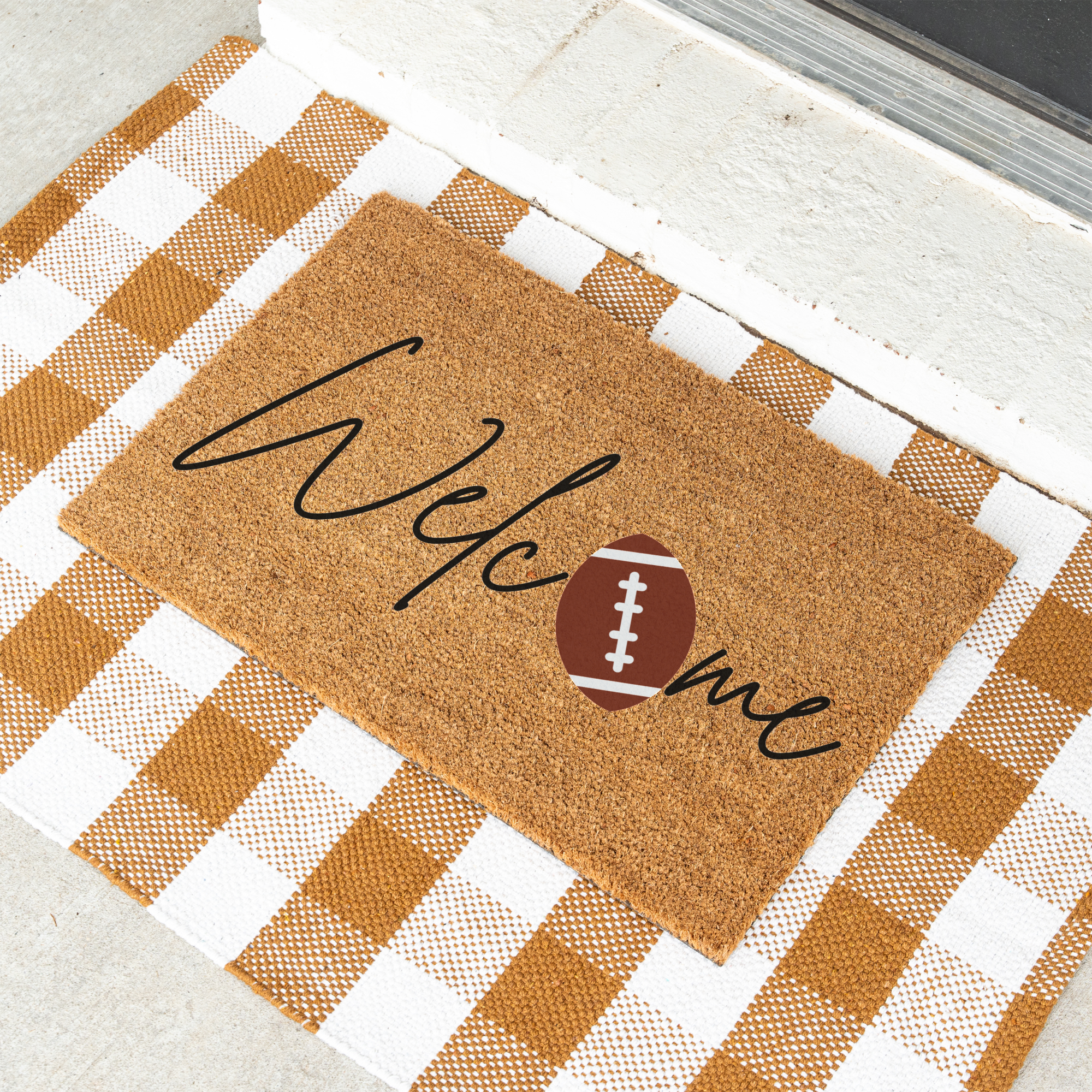 Welcome Football Doormat