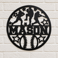 Personalized Baseball Metal Wall Sign