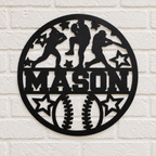 Personalized Baseball Metal Wall Sign