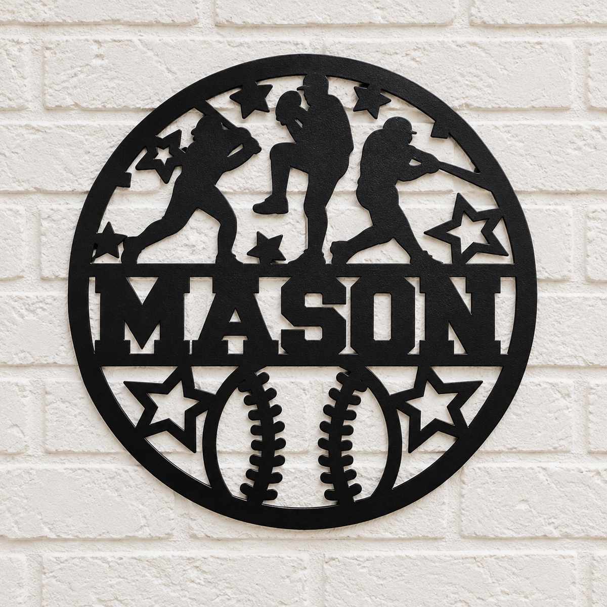 Personalized Baseball Metal Wall Sign