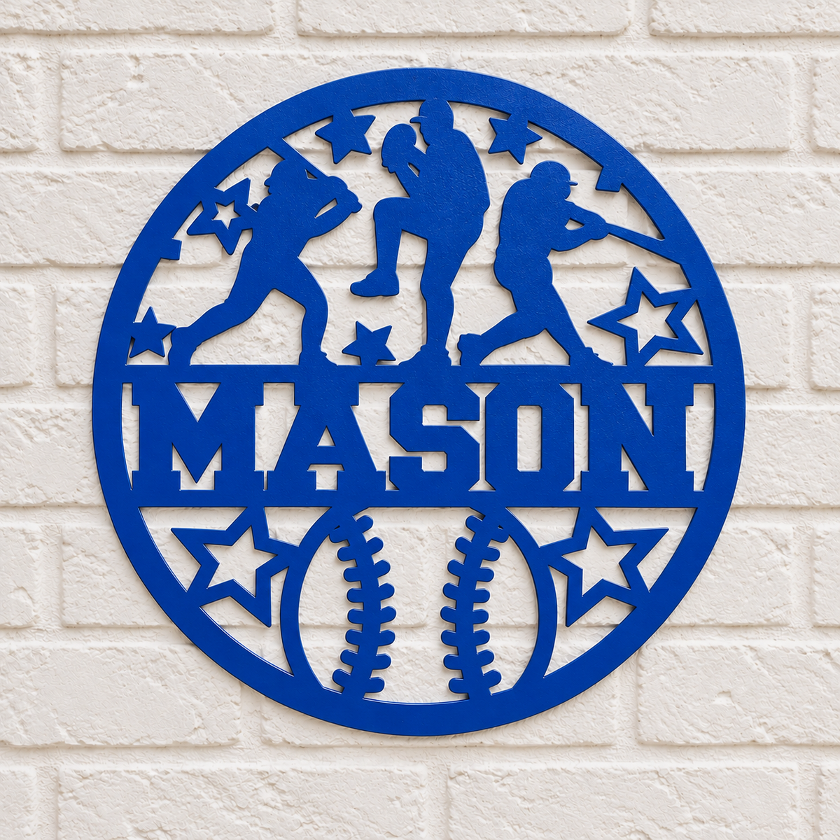 Personalized Baseball Metal Wall Sign