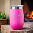 16oz Stainless Steel Baseball Monogram Wine Tumbler