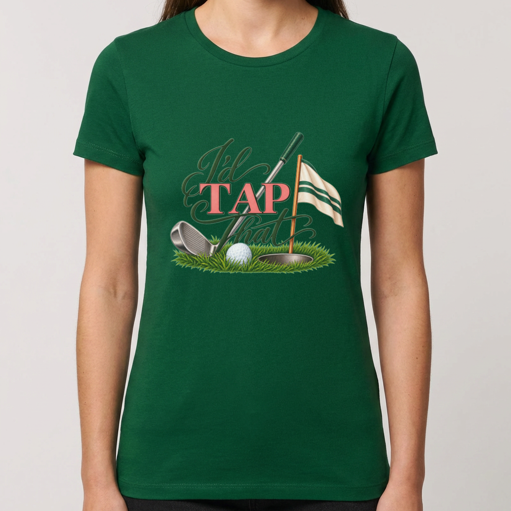 Funny Golf Shirt, I’d Tap That Golf T-Shirt, Golfer Gift, Golf Lover Tee, Golfing Humor Shirt, Golf Dad Gift, Golf Tournament Tee