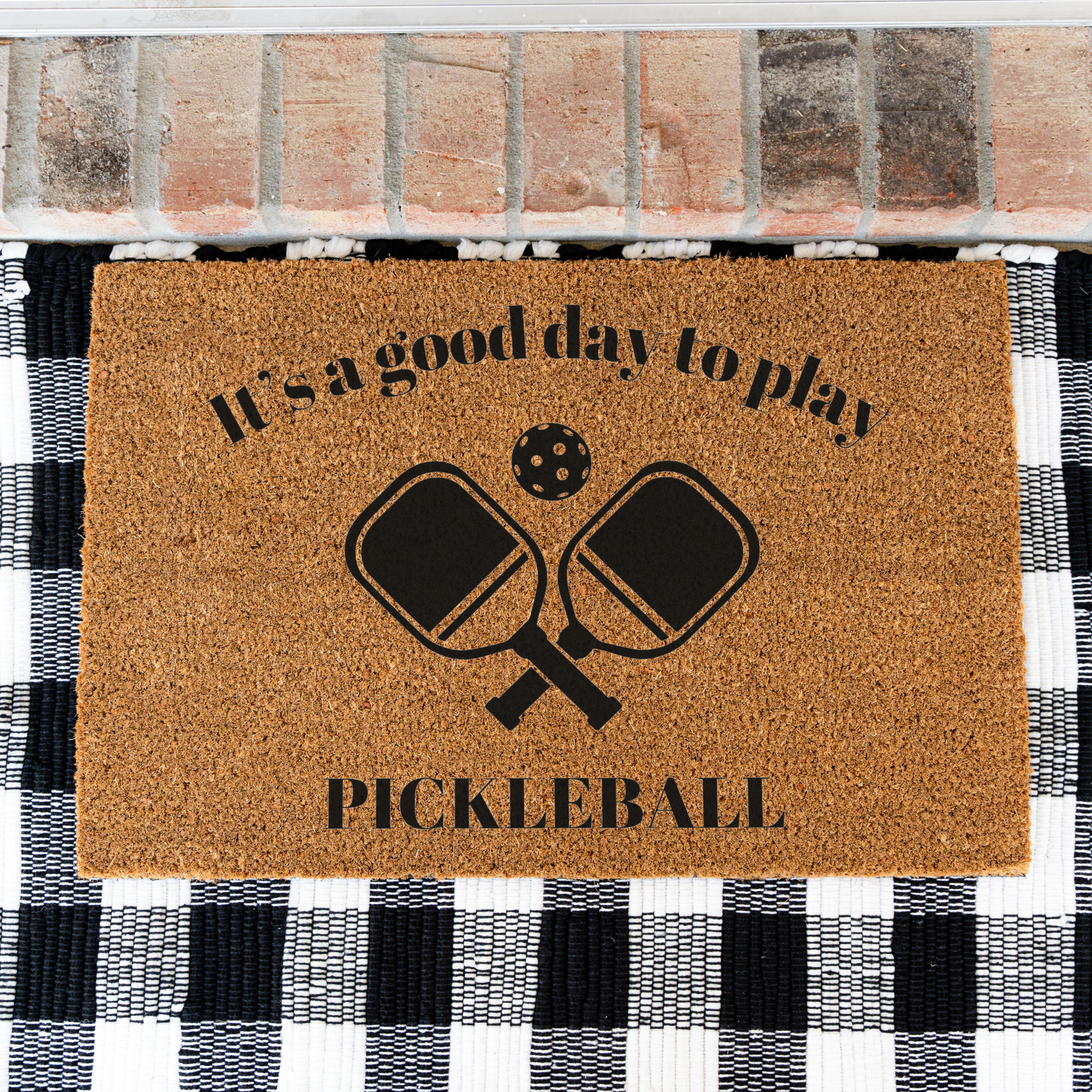 It's a Good Day To Play Pickleball Doormat, Funny Welcome Mat, Outdoor Entry Rug, Perfect Gift for New Homeowners, Pickleball Gifts