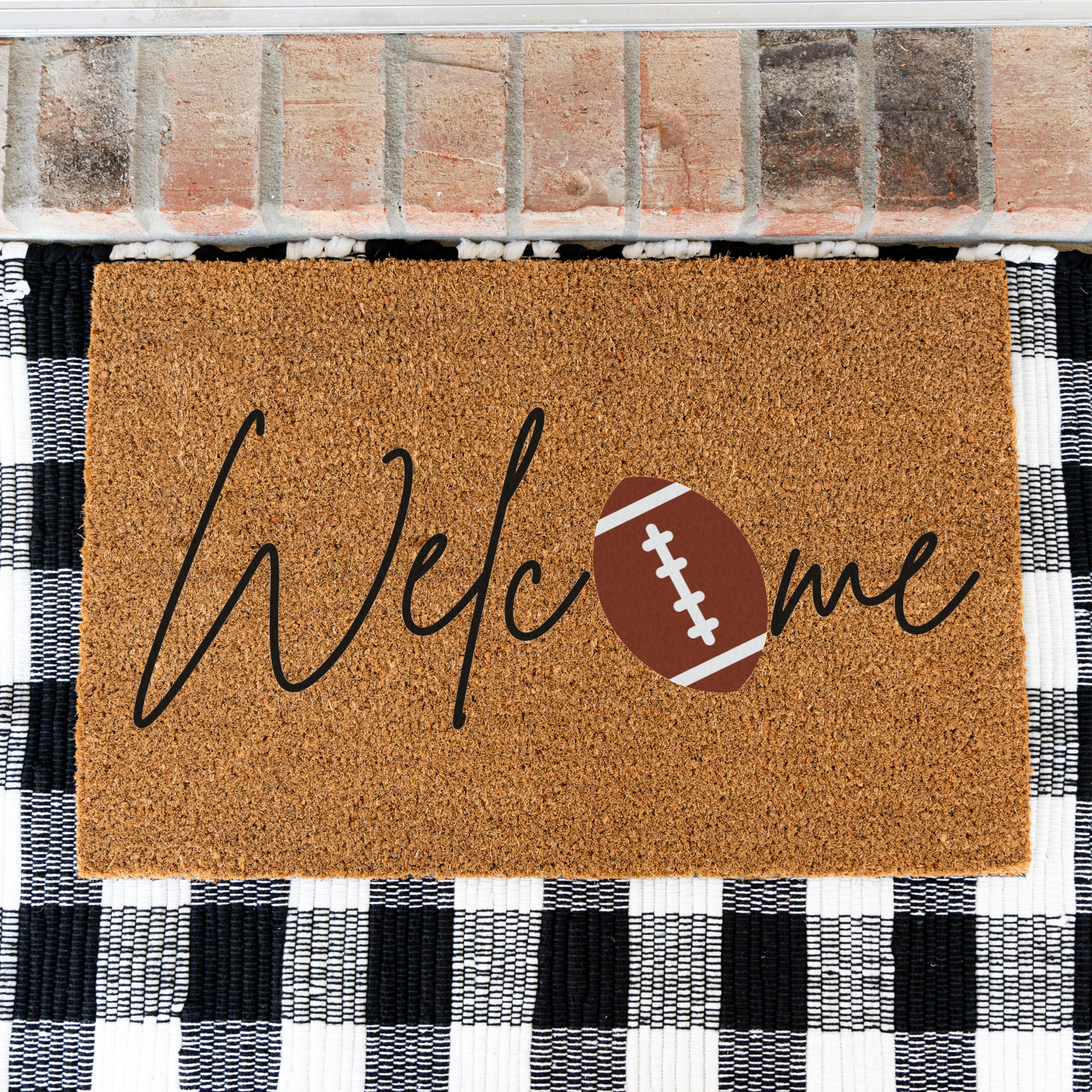 Welcome Football Doormat