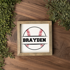 Personalized Baseball Sign, Custom Name Baseball Decor, Boys Sports Room Sign, Baseball Player Gift, Custom Kids Bedroom Wall Decor