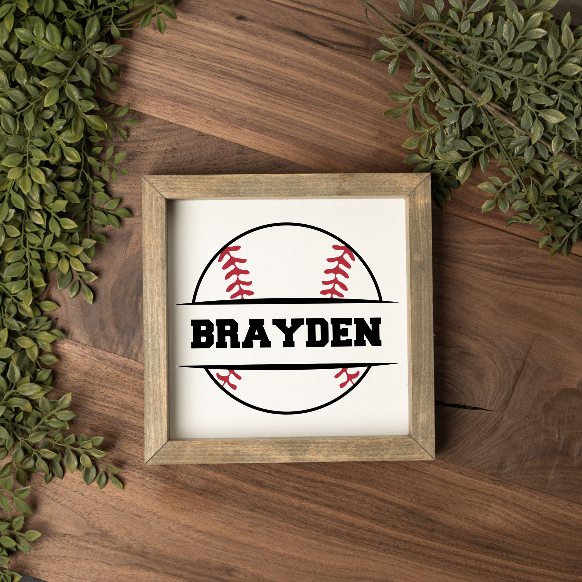 Personalized Baseball Sign, Custom Name Baseball Decor, Boys Sports Room Sign, Baseball Player Gift, Custom Kids Bedroom Wall Decor