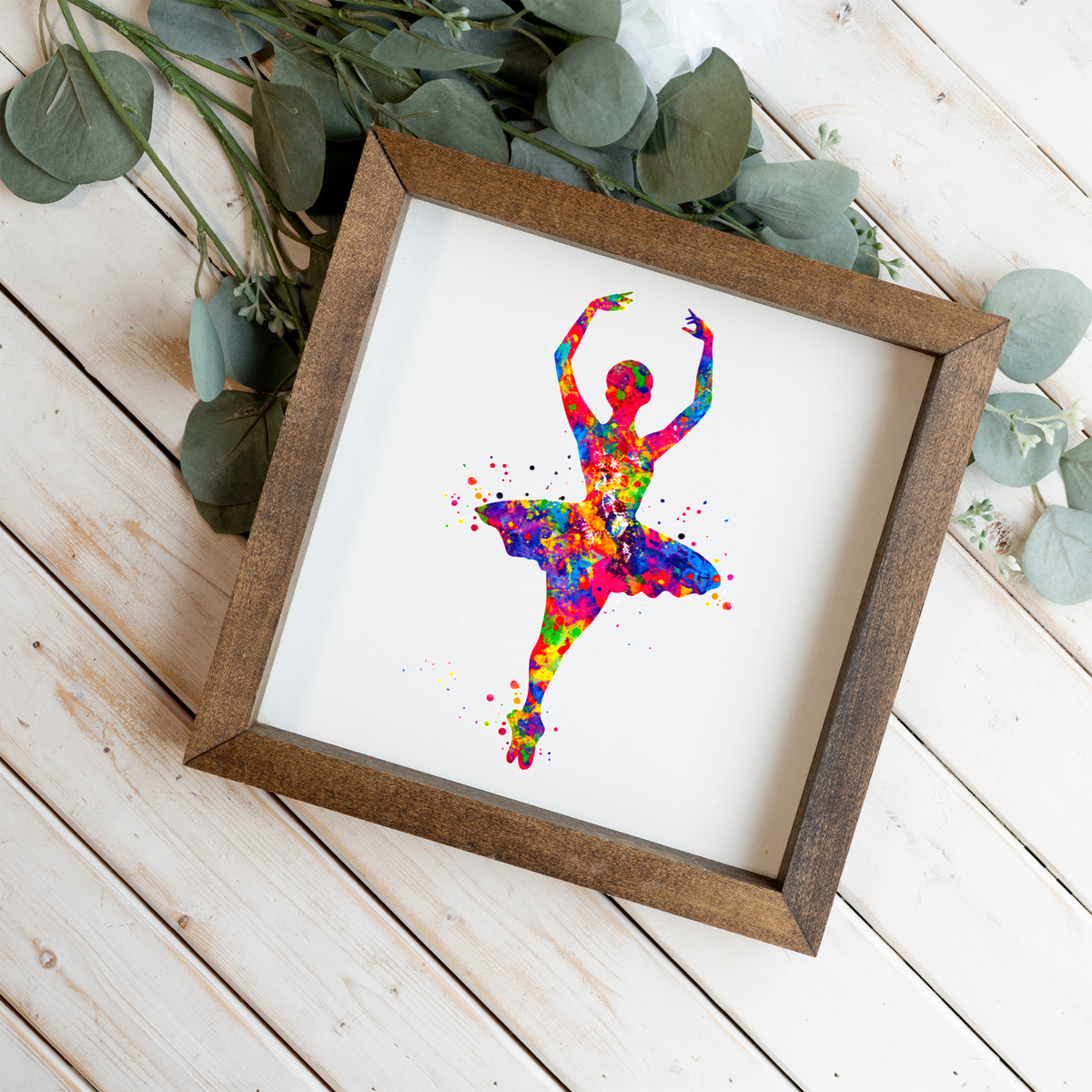 Ballerina Wall Art, Colorful Ballet Dancer Sign, Ballet Room Decor, Dancer Gift, Dance Studio Decor, Girls Ballet Bedroom Wall Art