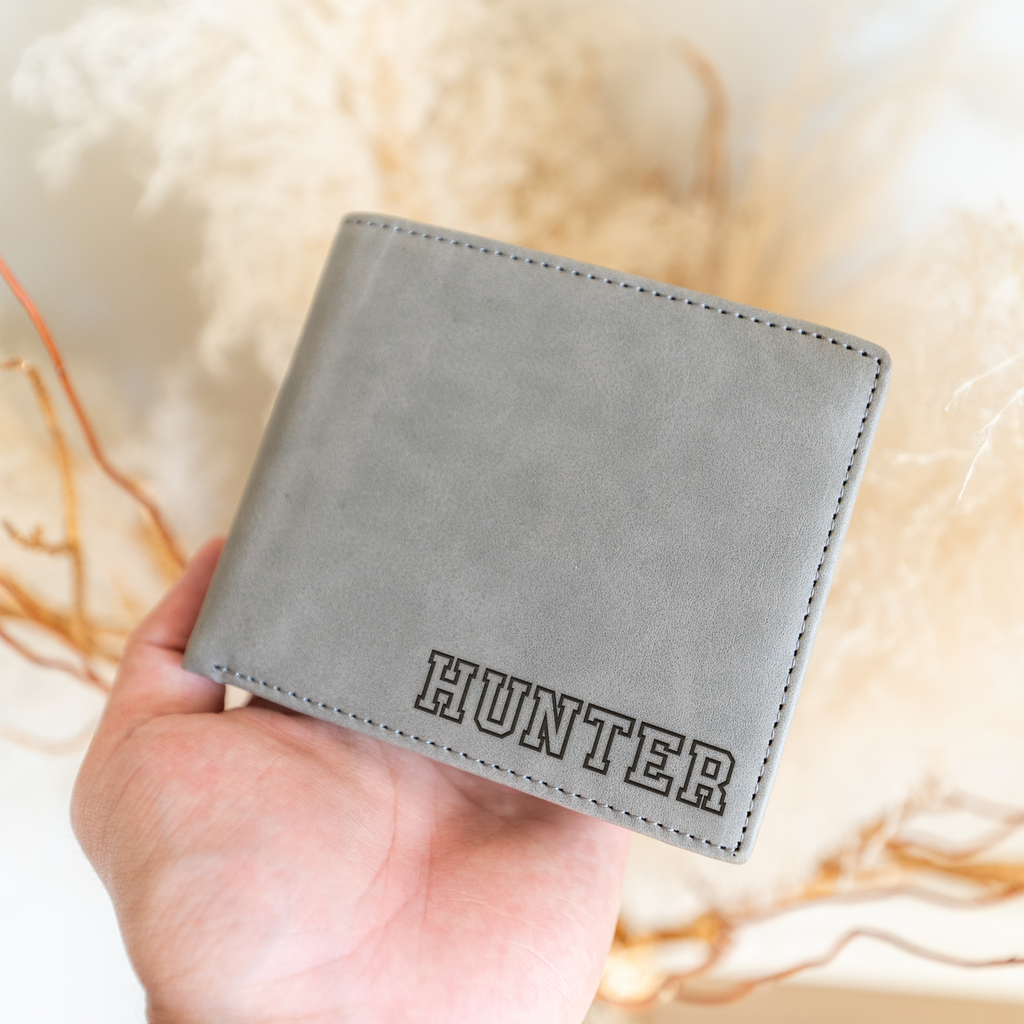 Sports Font Premium Leather Bifold Wallet