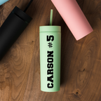 16oz Acrylic Tumbler with Name and Number