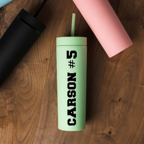 16oz Acrylic Tumbler with Name and Number