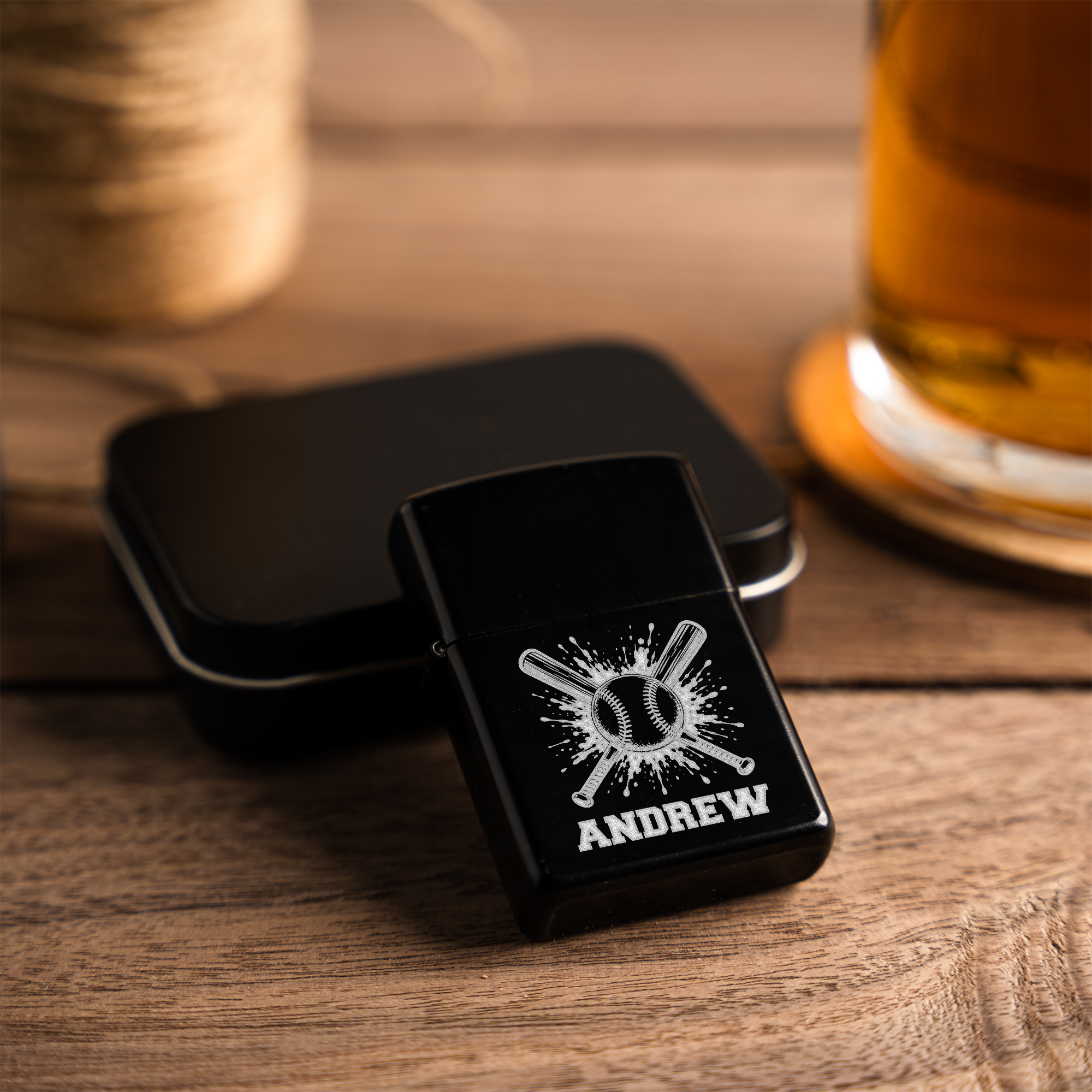 Custom Engraved Baseball Lighter