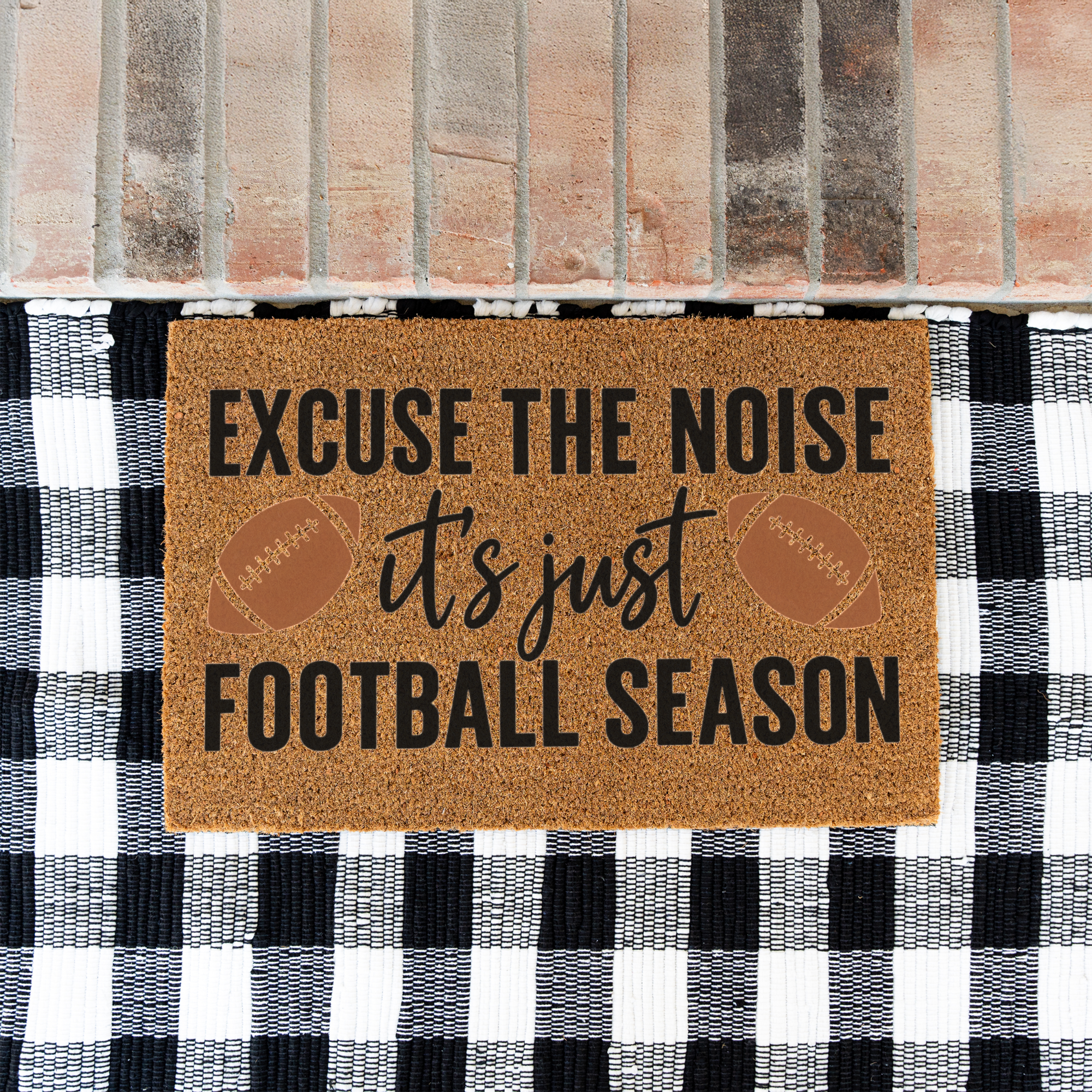 Football Doormat, Football Season Welcome Mat, Funny Game Day Doormat, Football Lover Gift, Sports Front Door Mat, Fall Porch Decor