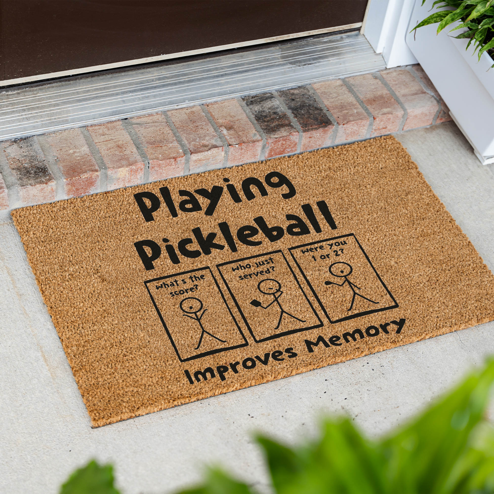 "Playing Pickleball Improves Memory" Welcome Mat