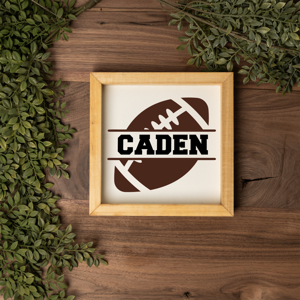 Personalized Football Sign, Custom Name Football Wall Decor, Boys Sports Room Sign, Football Player Gift, Custom Kids Bedroom Decor
