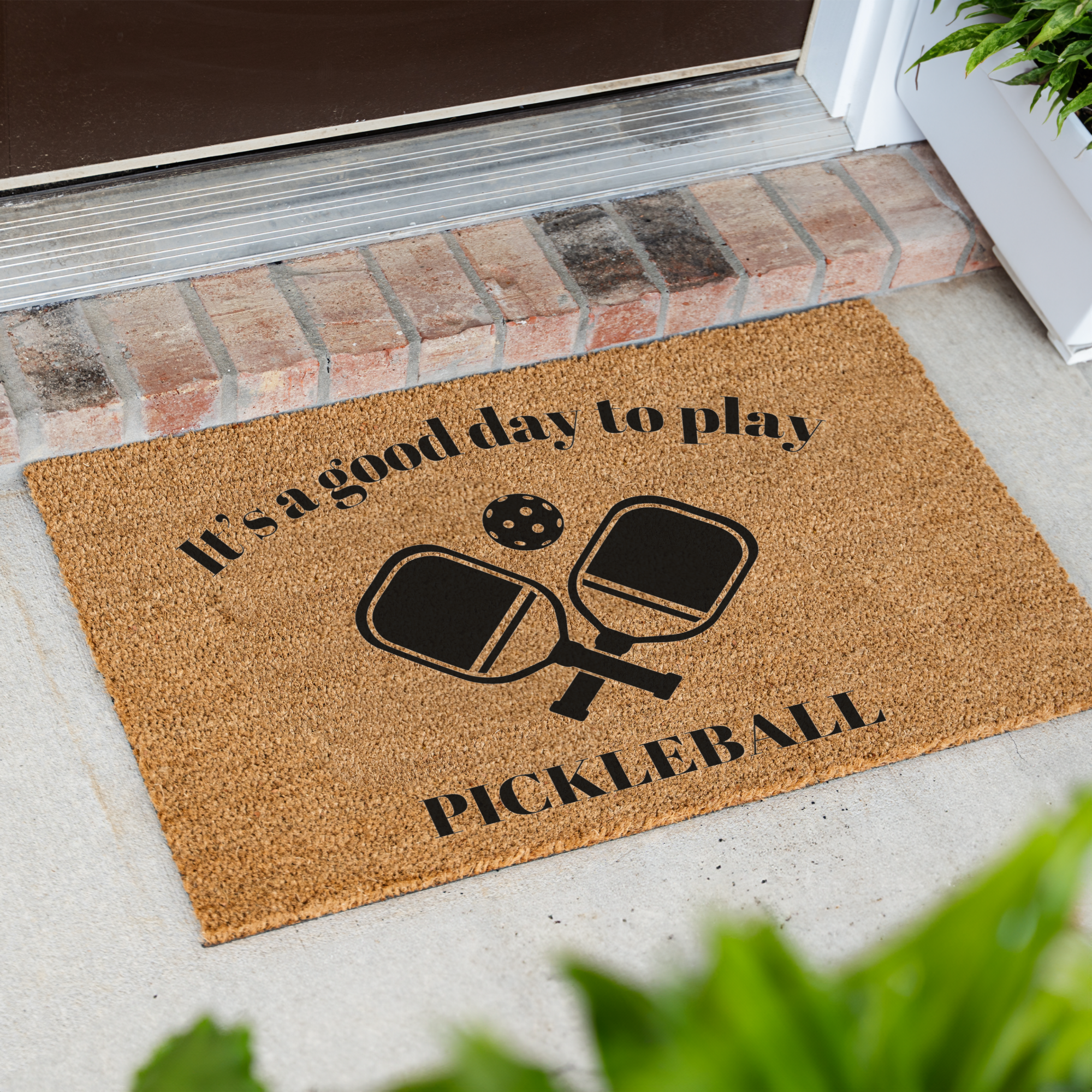 It's a Good Day To Play Pickleball Doormat, Funny Welcome Mat, Outdoor Entry Rug, Perfect Gift for New Homeowners, Pickleball Gifts