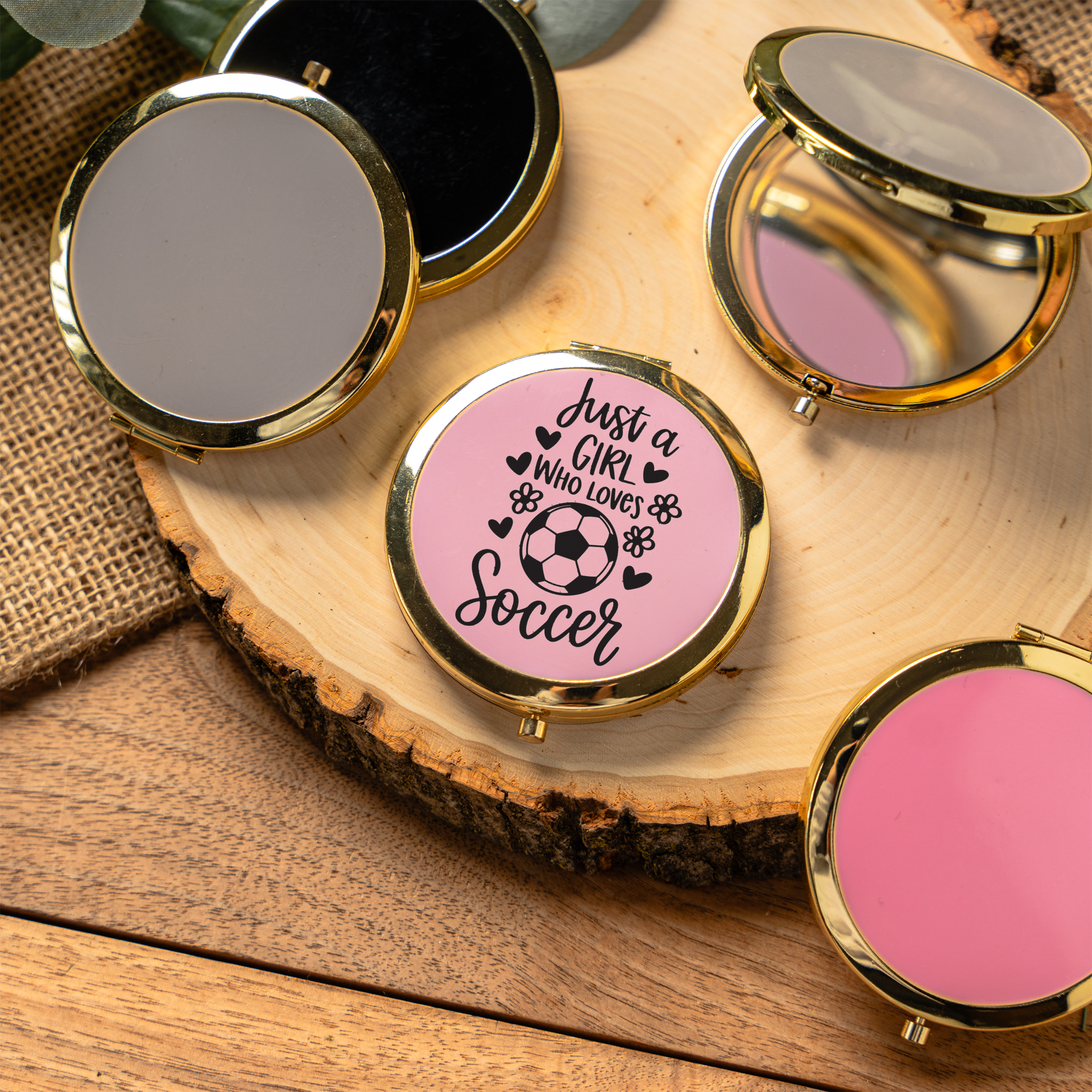 Just a Girl Who Loves Soccer Compact Mirror