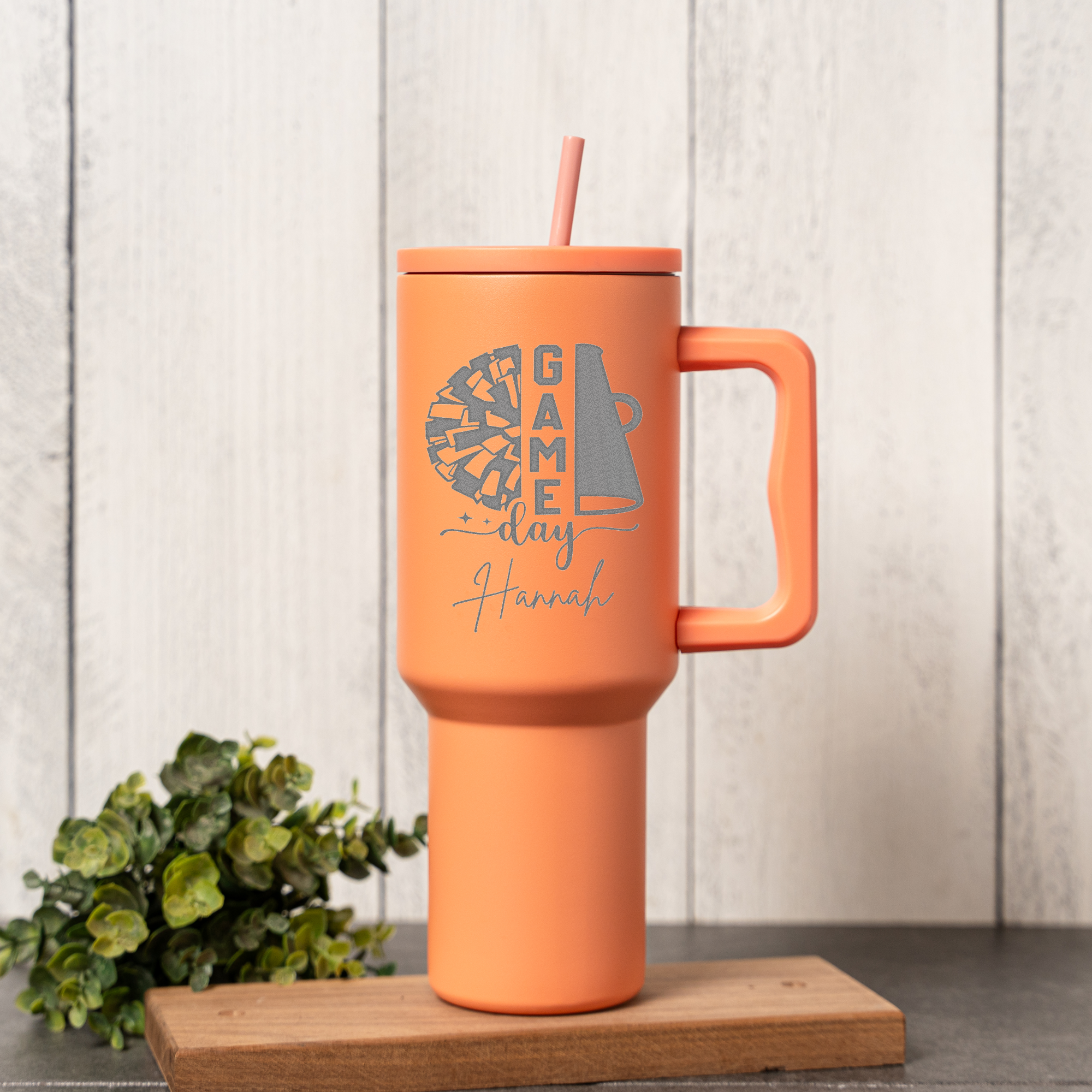 40oz Personalized Game Day Tumbler, Perfect Cheer Gift, Customizable