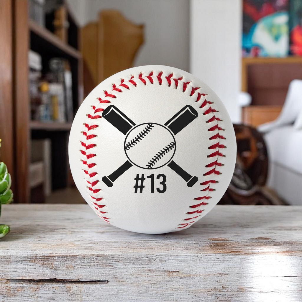 Personalized Baseball with Number | Custom Player Gift | Baseball Team Gift | Senior Night Keepsake | Coach Gift | Baseball Fan Gift | Custom Sports Gift