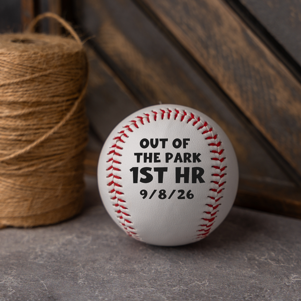 Personalized First Home Run Baseball, Custom Date Baseball Gift, 1st Home Run Keepsake, Baseball Player Gift, Sports Achievement Gift