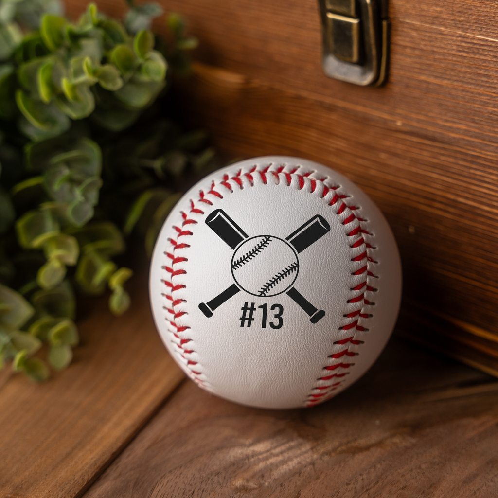 Personalized Baseball with Number | Custom Player Gift | Baseball Team Gift | Senior Night Keepsake | Coach Gift | Baseball Fan Gift | Custom Sports Gift
