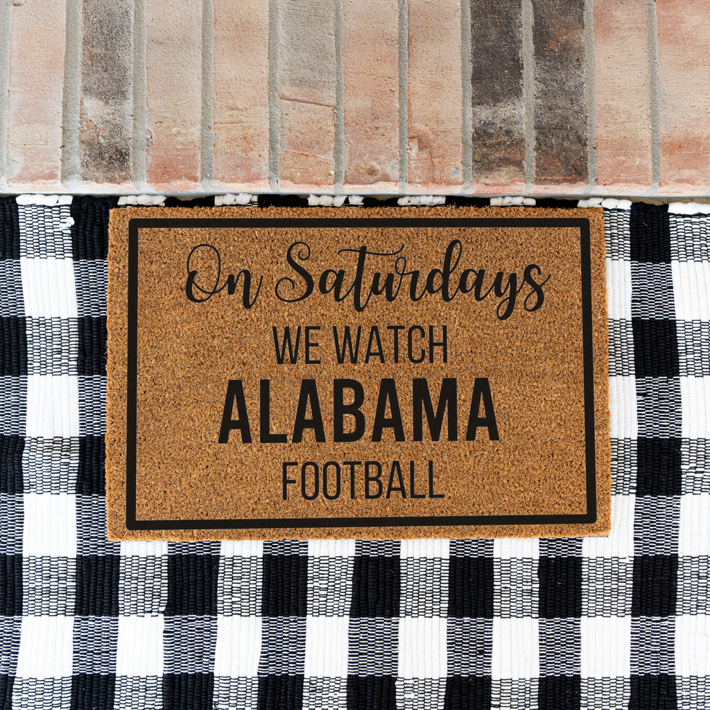Personalized Football Season Doormat