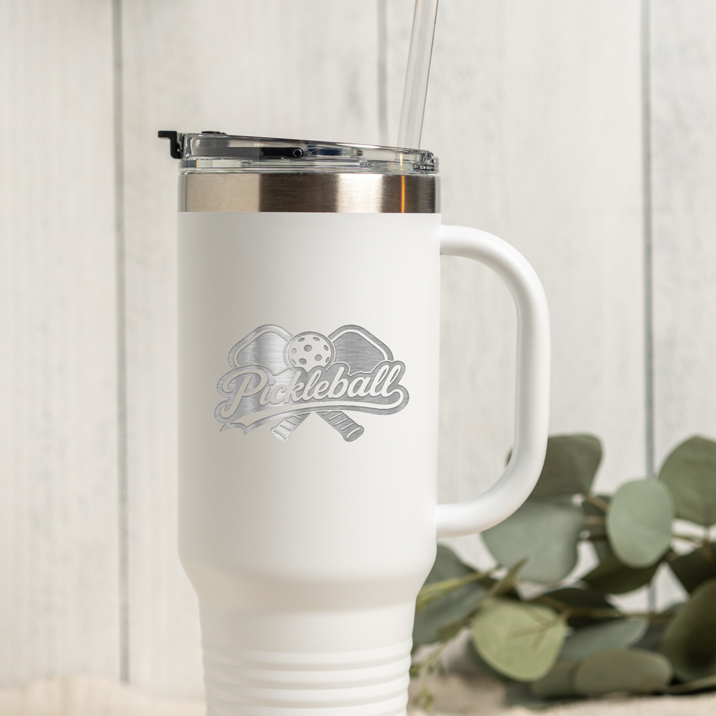 Pickleball 40oz Insulated Travel Mug