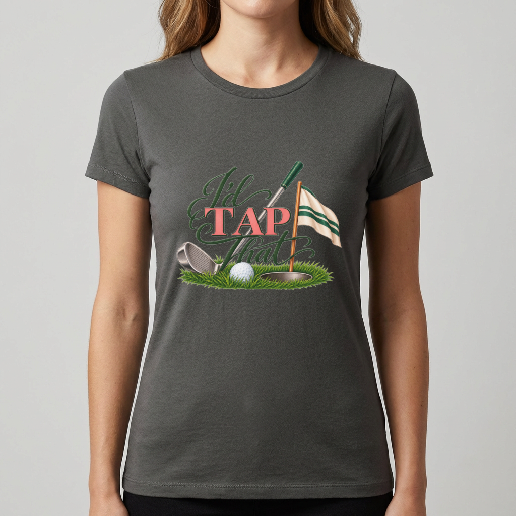 Funny Golf Shirt, I’d Tap That Golf T-Shirt, Golfer Gift, Golf Lover Tee, Golfing Humor Shirt, Golf Dad Gift, Golf Tournament Tee