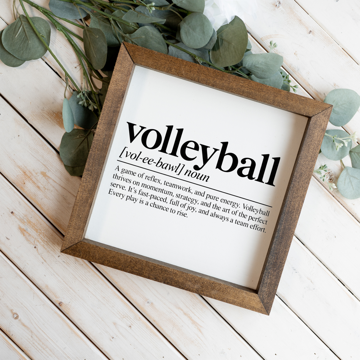 Volleyball Definition Framed Sign, Volleyball Wall Art, Volleyball Player Gift, Sports Room Decor, Girls Volleyball Bedroom Decor