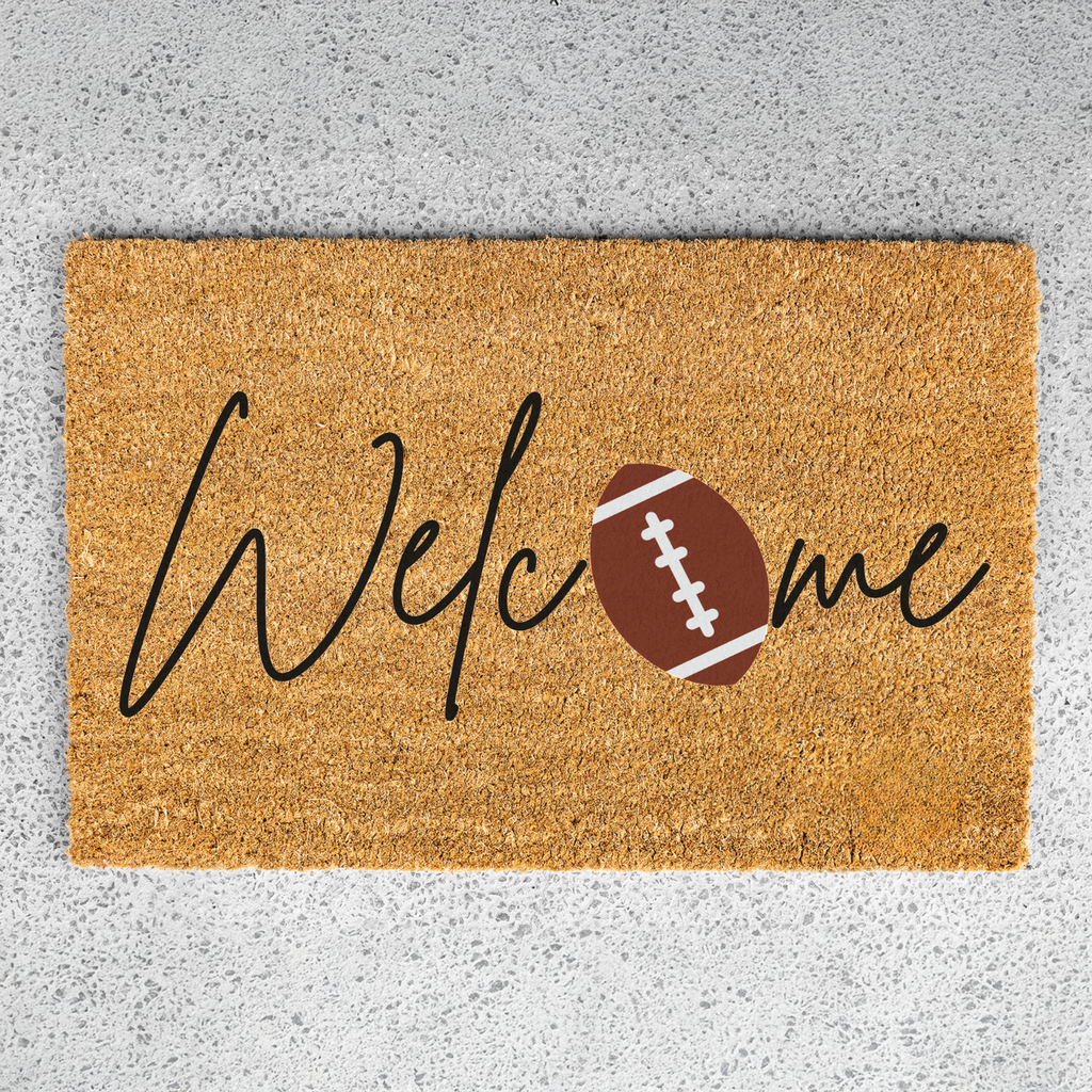 Welcome Football Doormat