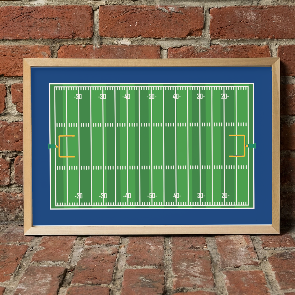 Football Field Wall Art, Football Sign, Boys Room Decor, Sports Bedroom Wall Decor, Football Lover Gift, Game Room Decor