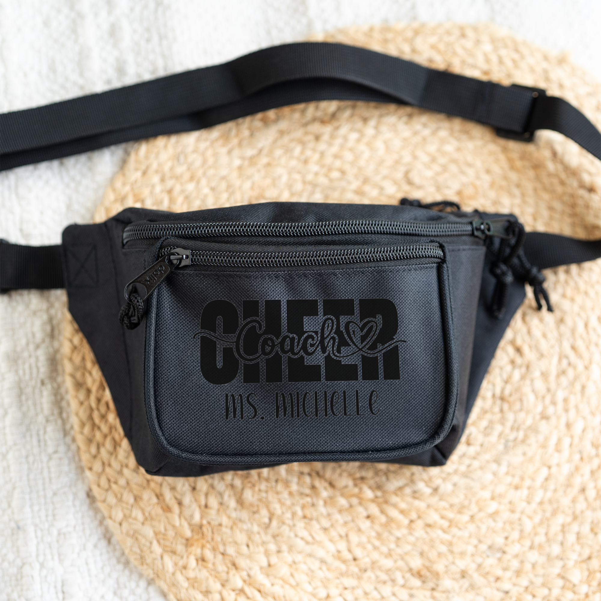 Personalized Cheer Coach Stylish Fanny Pack with Adjustable Strap, Perfect for Cheer Coaches, Custom Cheer Fanny Pack
