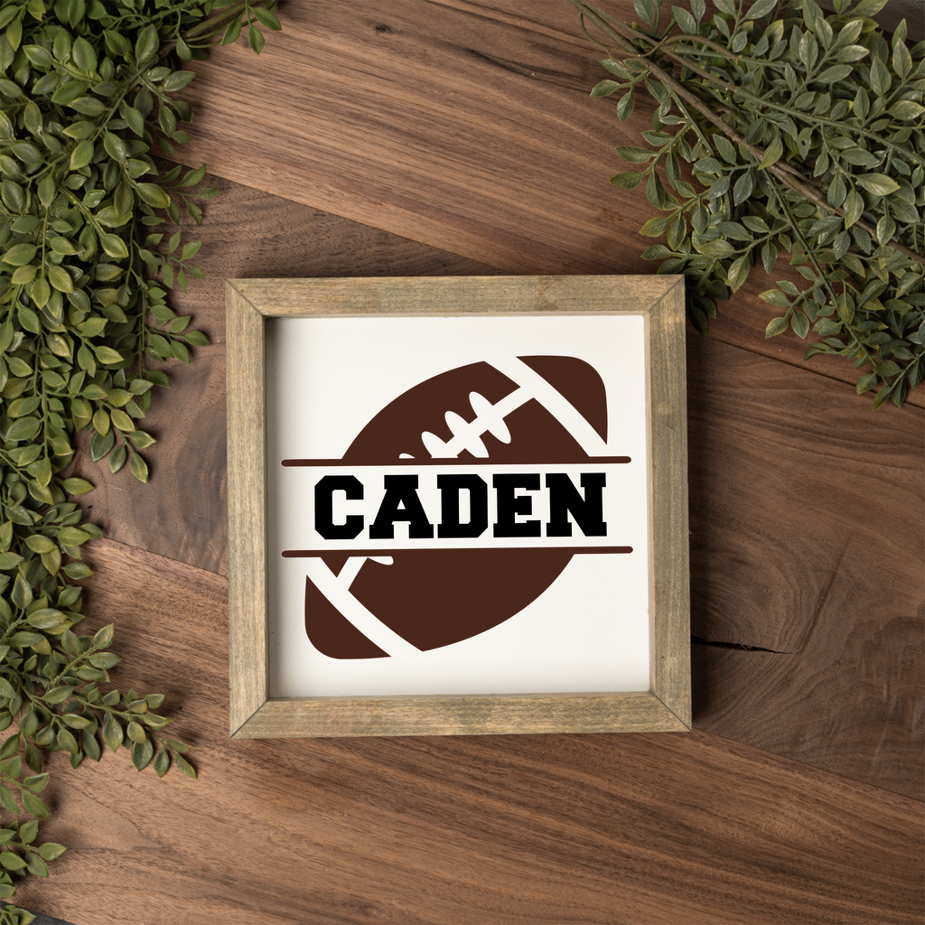 Personalized Football Sign, Custom Name Football Wall Decor, Boys Sports Room Sign, Football Player Gift, Custom Kids Bedroom Decor