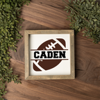 Personalized Football Sign, Custom Name Football Wall Decor, Boys Sports Room Sign, Football Player Gift, Custom Kids Bedroom Decor