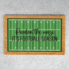 Pardon the Noise Football Season Doormat