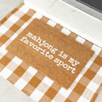 Mahjong Doormat, Mahjong Is My Favorite Sport Welcome Mat, Funny Mahjong Gift, Mahjong Lover Front Door Decor, Game Night Housewarming Gift