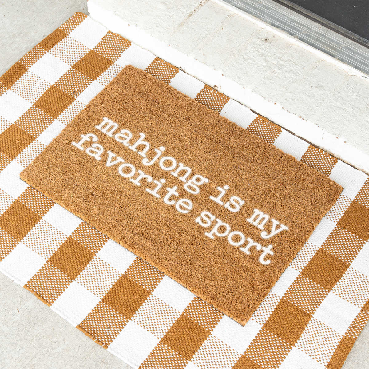Mahjong Doormat, Mahjong Is My Favorite Sport Welcome Mat, Funny Mahjong Gift, Mahjong Lover Front Door Decor, Game Night Housewarming Gift