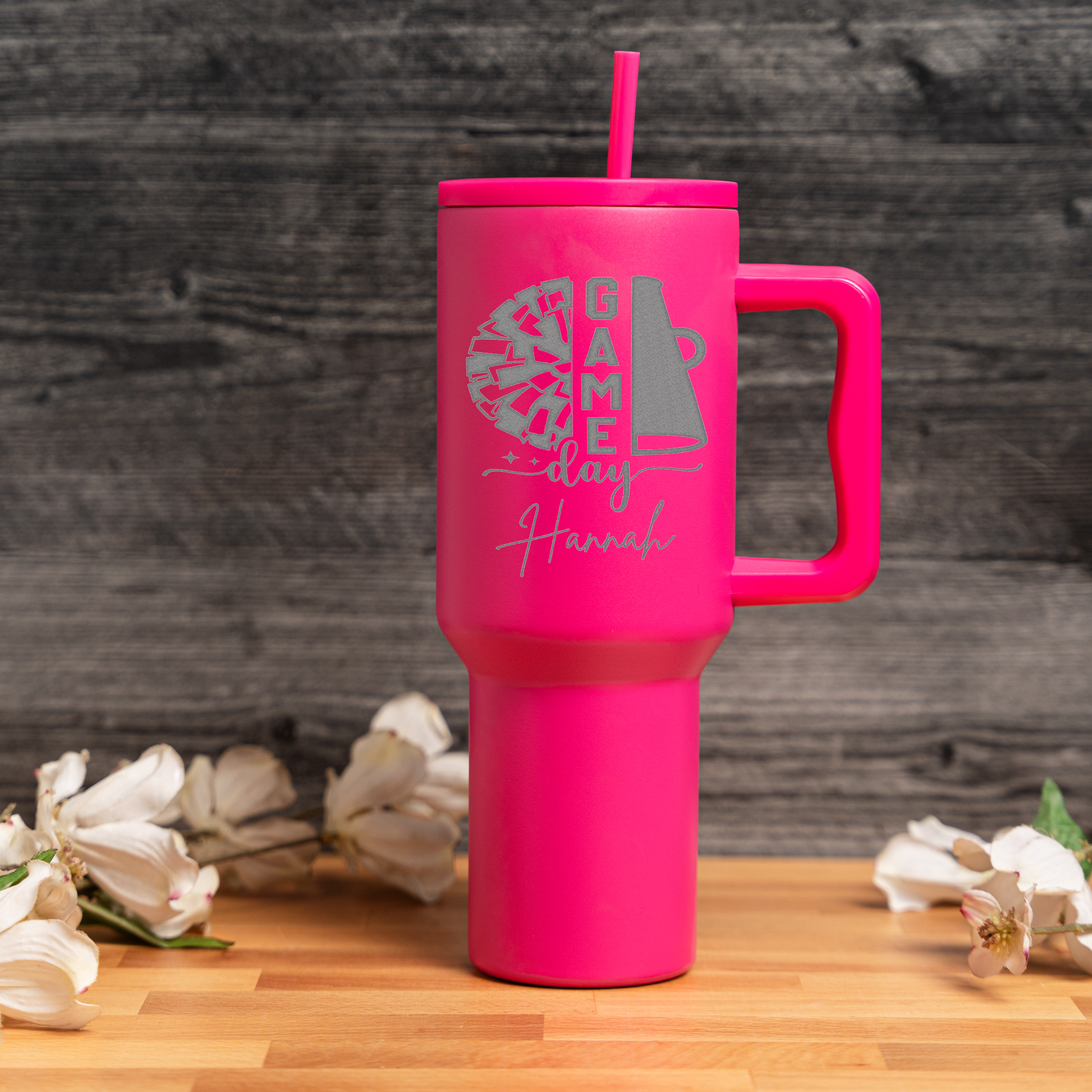40oz Personalized Game Day Tumbler, Perfect Cheer Gift, Customizable