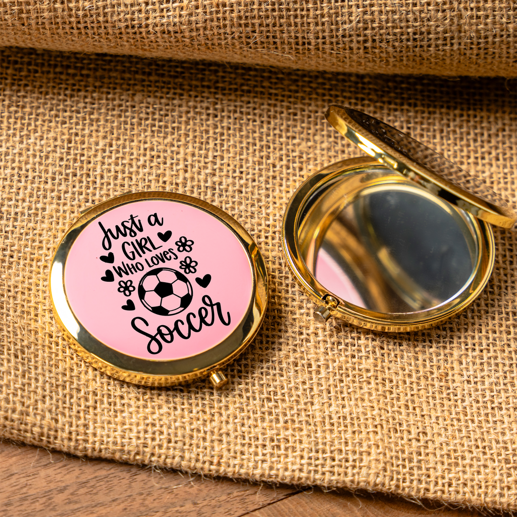 Just a Girl Who Loves Soccer Compact Mirror
