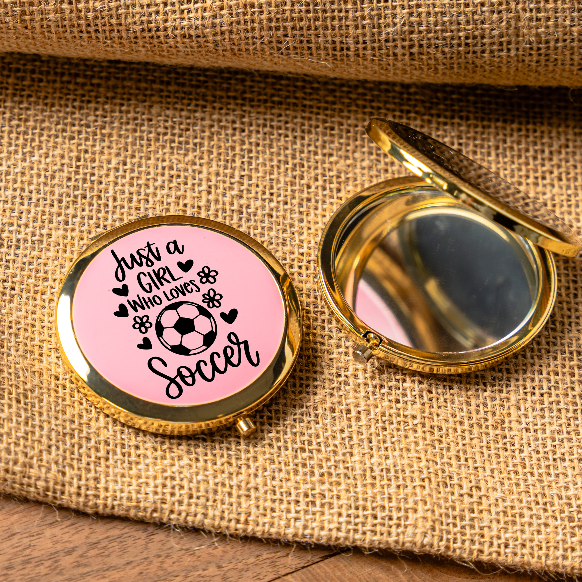 Just a Girl Who Loves Soccer Compact Mirror