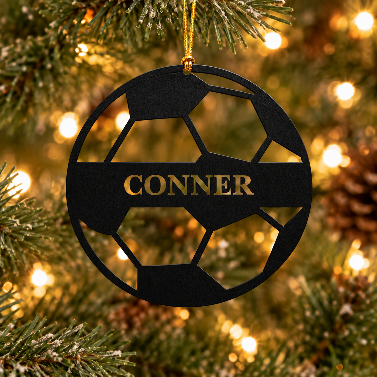 Personalized Soccer Metal Ornament