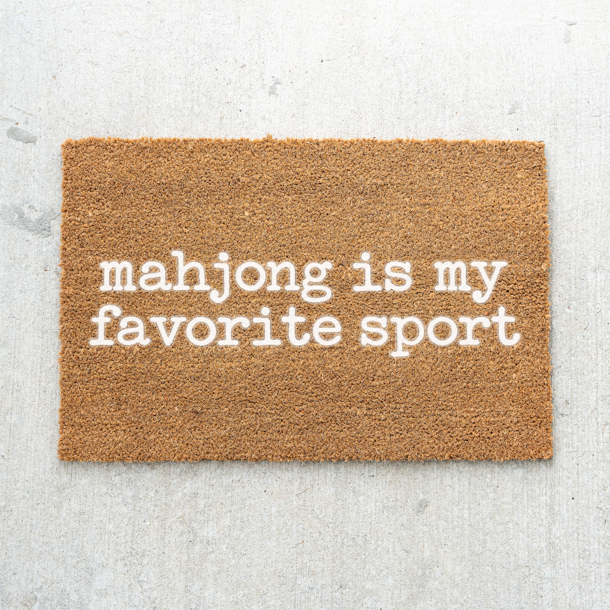 Mahjong Doormat, Mahjong Is My Favorite Sport Welcome Mat, Funny Mahjong Gift, Mahjong Lover Front Door Decor, Game Night Housewarming Gift